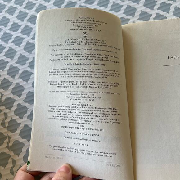 The Journey Back by Priscilla Cummings Paperback Book Pre-Loved - Picture 4 of 7